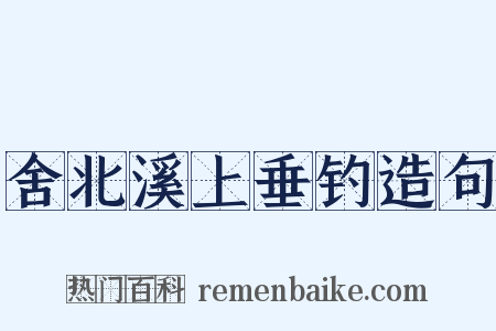舍北溪上垂钓造句是什么意思的图片